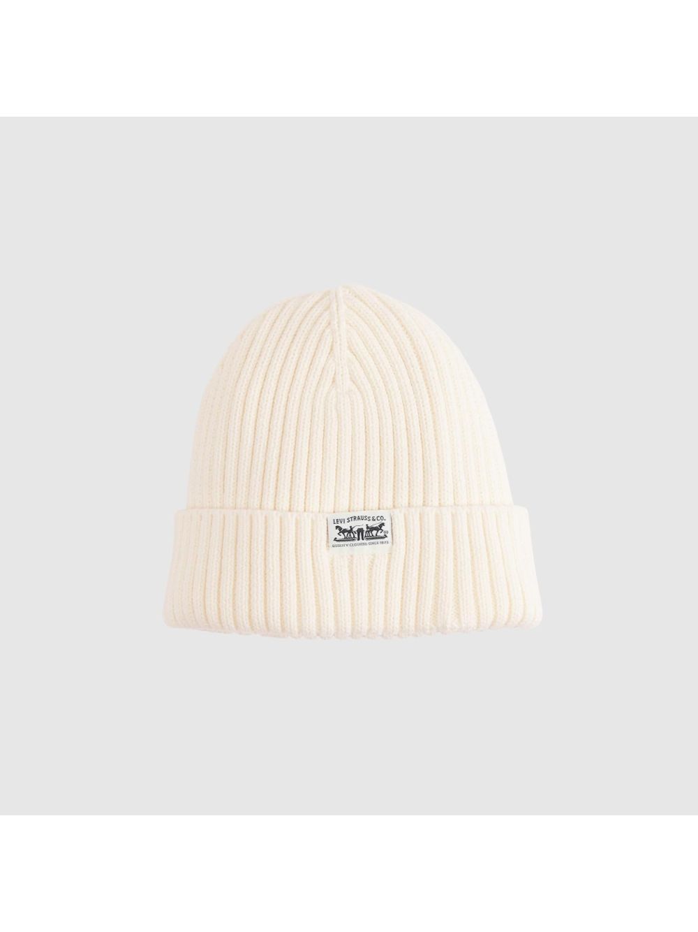 Cappello Levi's W'S SUNSET BEANIE EGRET COTTON Donna - Bianco