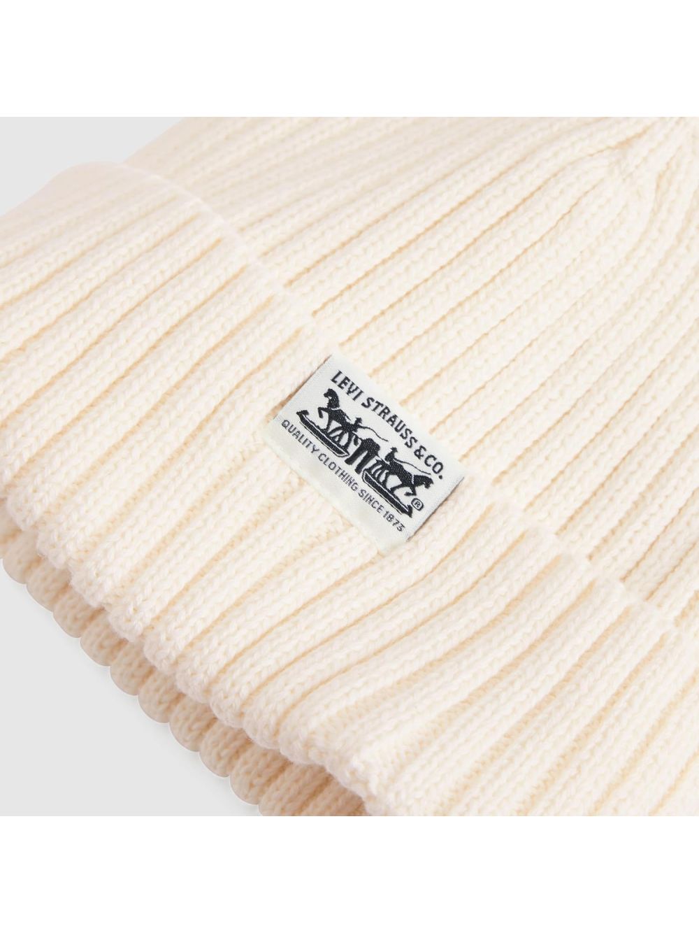 Cappello Levi's W'S SUNSET BEANIE EGRET COTTON Donna - Bianco