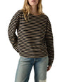 T-shirt Levi's ESME RELAXED LONG SLEEVE ALLIE STRIPE AN Donna - Nero
