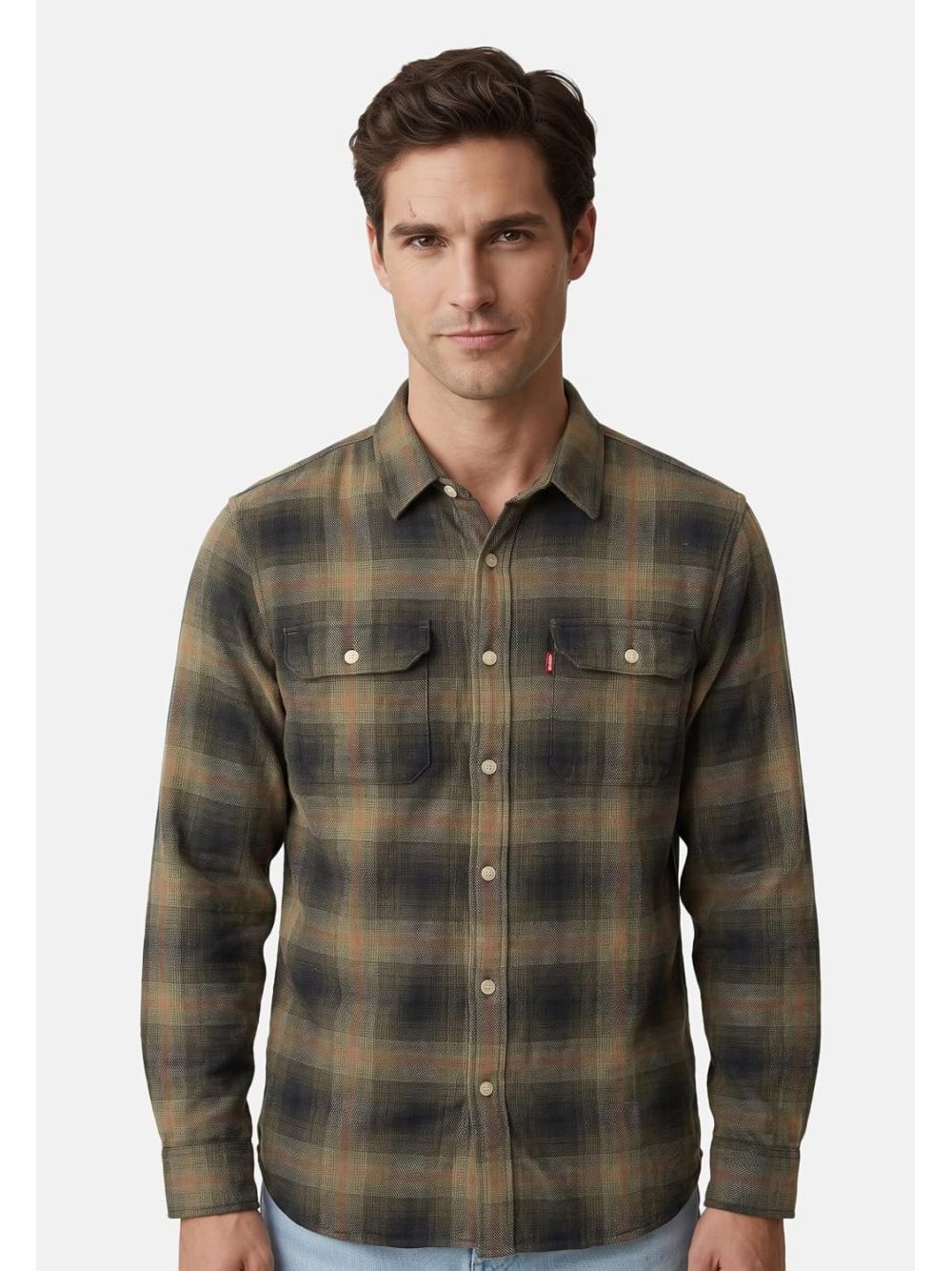 Camicia Levi's JACKSON WORKER EMIL PLAID STORMY SEA PLA Uomo - Verde