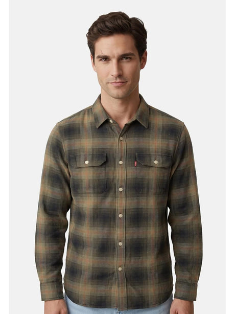 Camicia Levi's JACKSON WORKER EMIL PLAID STORMY SEA PLA Uomo - Verde