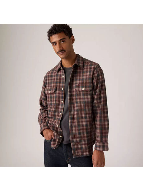 Camicia Levi's JACKSON WORKER EMIL PLAID STORMY SEA PLA Uomo - Multicolore Levi's  Angolo dello Sport