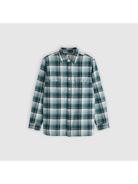Camicia Levi's JACKSON WORKER EMIL PLAID STORMY SEA PLA Uomo - Blu