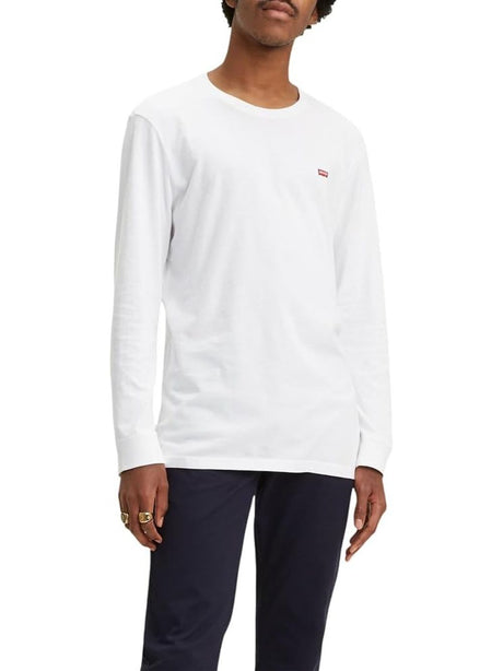 T-shirt Levi's LS ORIGINAL HM TEE MINERAL BLACK JERSEY Uomo - Bianco