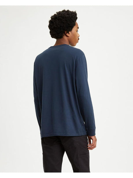 T-shirt Levi's LS ORIGINAL HM TEE MINERAL BLACK JERSEY Uomo - Blu