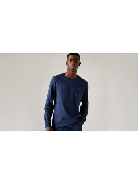 T-shirt Levi's LS ORIGINAL HM TEE MINERAL BLACK JERSEY Uomo - Blu