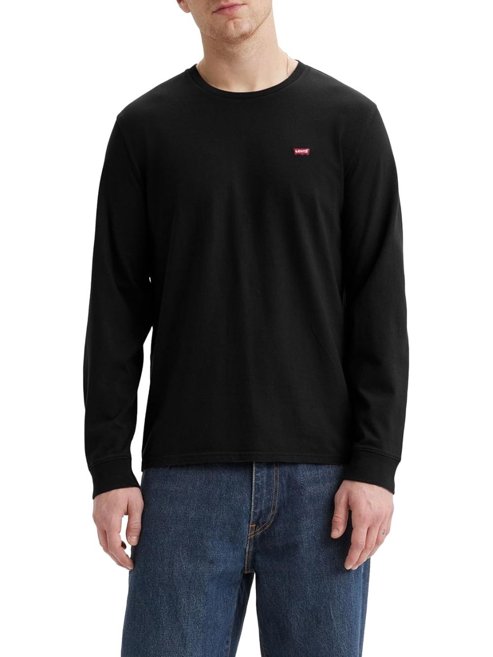 T-shirt Levi's LS ORIGINAL HM TEE MINERAL BLACK JERSEY Uomo - Nero