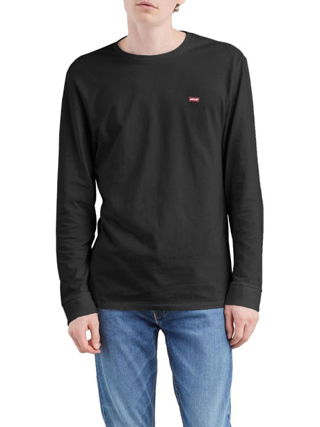 T-shirt Levi's LS ORIGINAL HM TEE MINERAL BLACK JERSEY Uomo - Nero