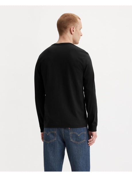 T-shirt Levi's LS ORIGINAL HM TEE MINERAL BLACK JERSEY Uomo - Nero