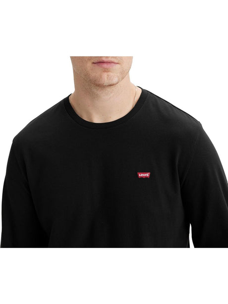 T-shirt Levi's LS ORIGINAL HM TEE MINERAL BLACK JERSEY Uomo - Nero