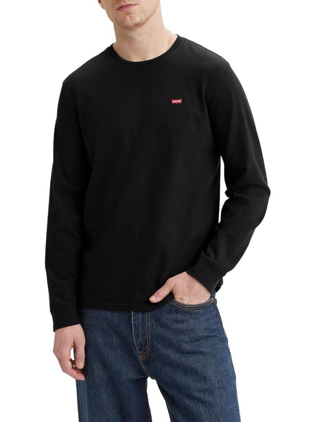 T-shirt Levi's LS ORIGINAL HM TEE MINERAL BLACK JERSEY Uomo - Nero