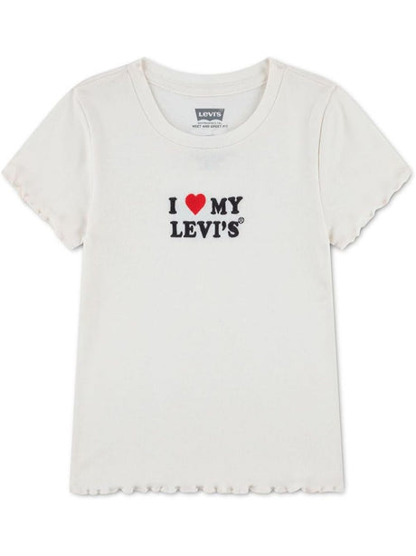 Pullover Levi's I HEART MY LEVIS TOP Bambina - Bianco