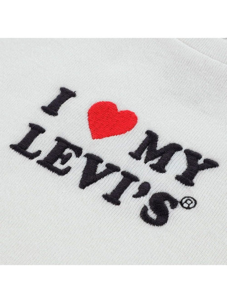 Pullover Levi's I HEART MY LEVIS TOP Bambina - Bianco