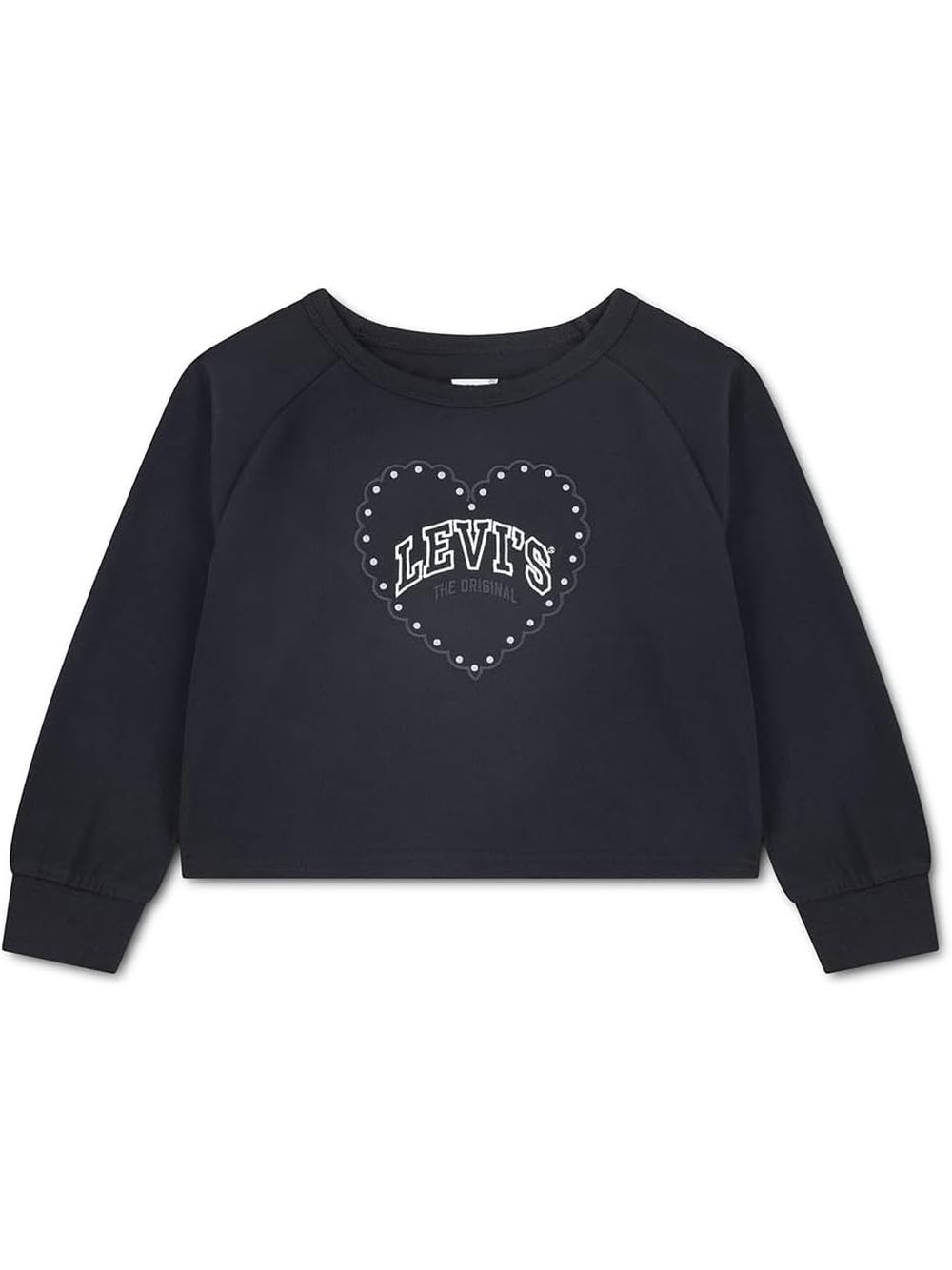 Pullover Levi's LS HEART KNIT TOP Bambina - Nero