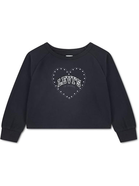 Pullover Levi's LS HEART KNIT TOP Bambina - Nero
