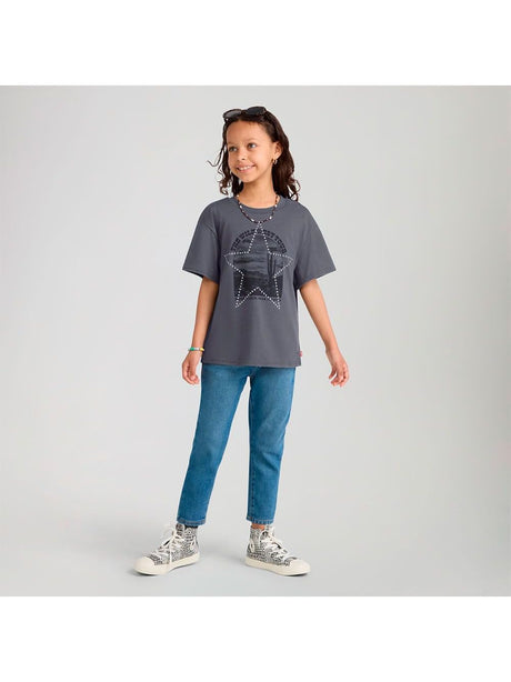 T-shirt Levi's WILD WEST SS TEE Bambina - Grigio