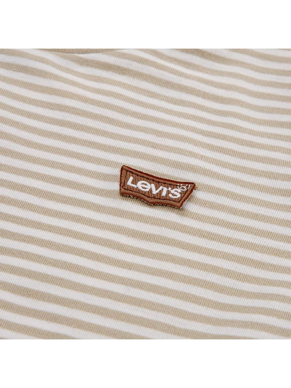 T-shirt Levi's STRIPE LS TEE Bambino - Verde