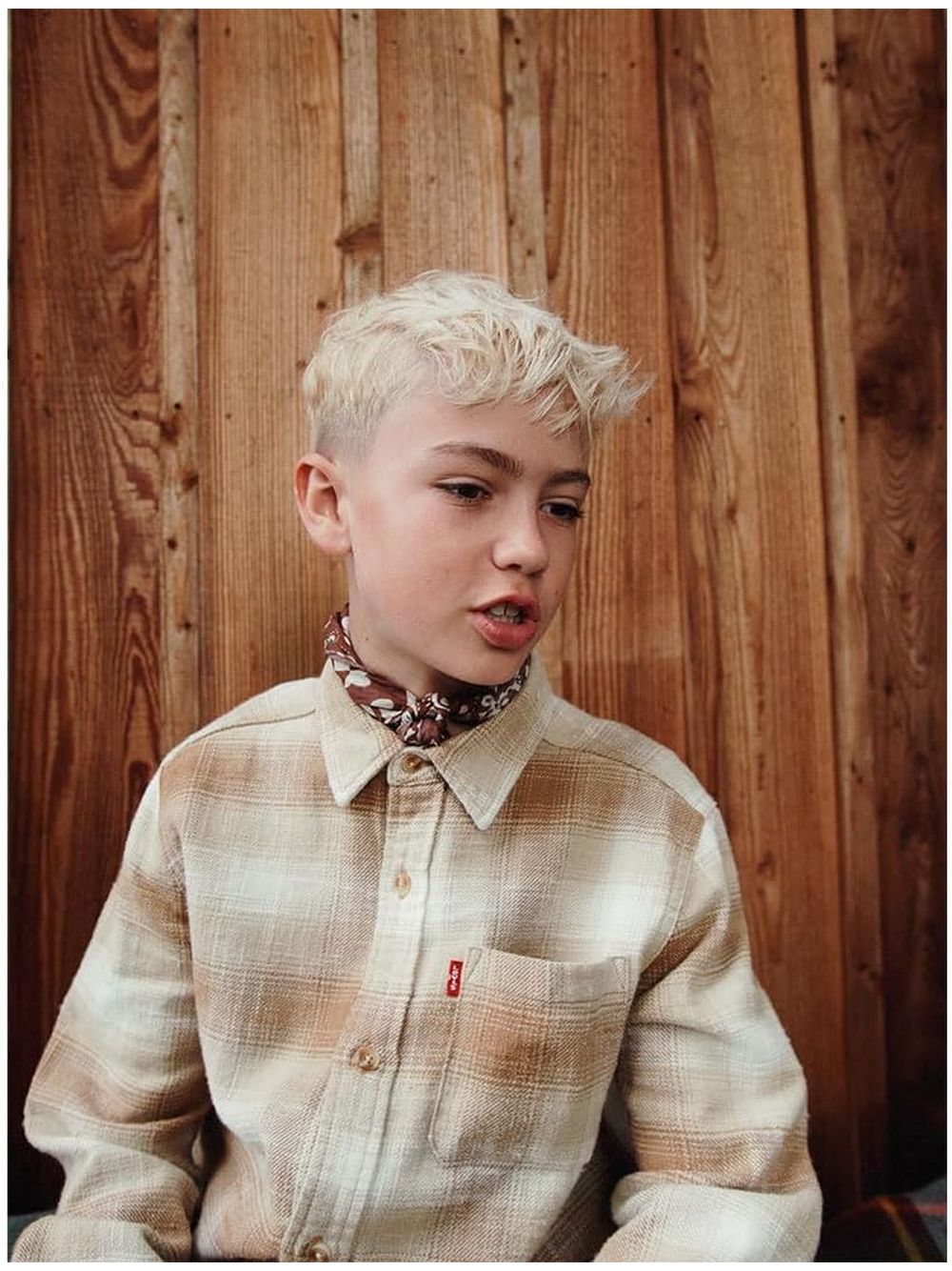 Camicia Levi's SHADOW PLAID SHIRT Bambino - Arancione