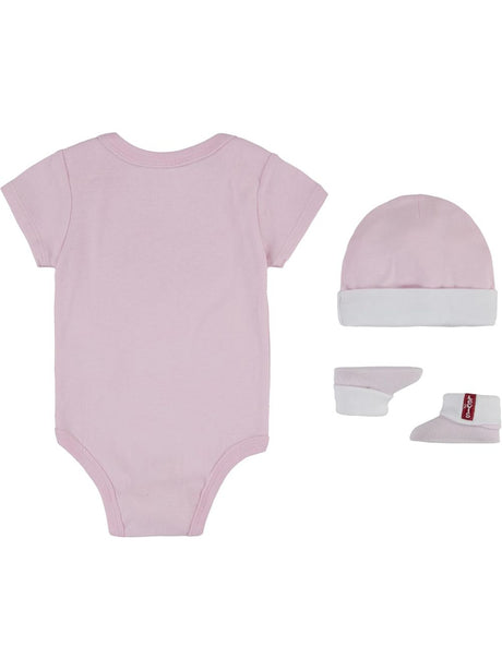 Set Levi's BATWING ONESIE HAT BOOTIE Bambino - Rosa