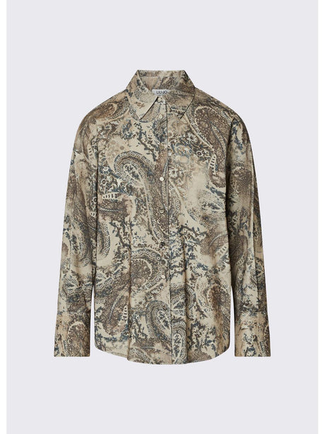 Camicia Liu Jo in velluto stampato Donna - Marrone
