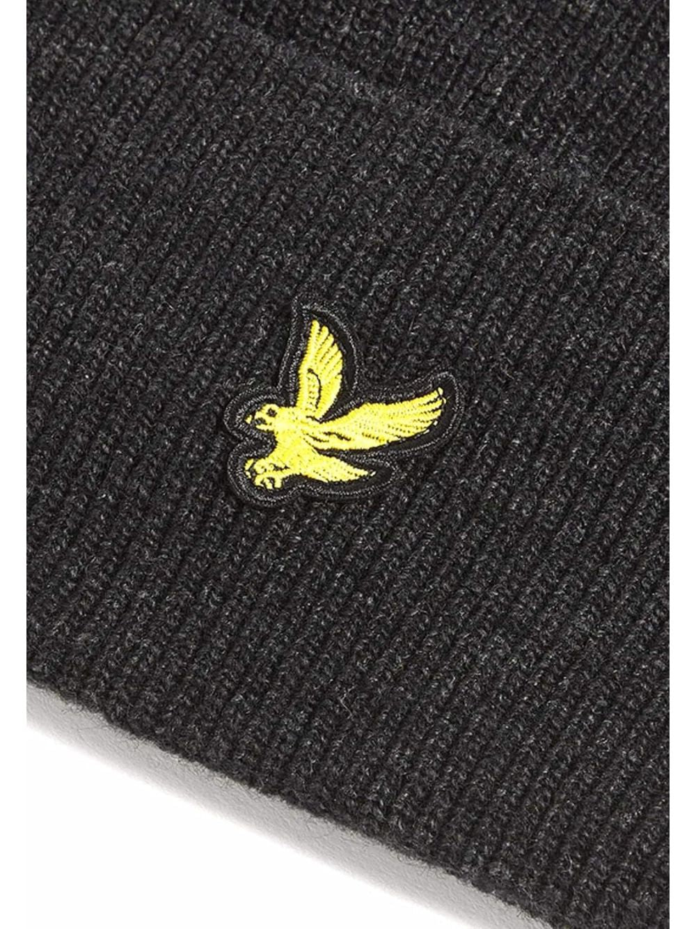 Cappello Lyle & Scott LAMBSWOOL BLEND RIBBED Uomo - Nero