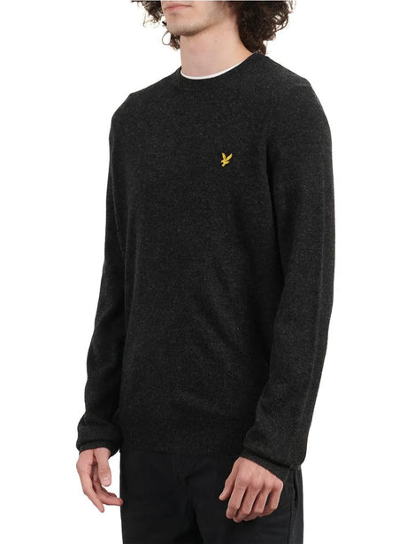 Pullover Lyle & Scott LAMBSWOOL BLEND CREW NECK JUMP Uomo - Nero