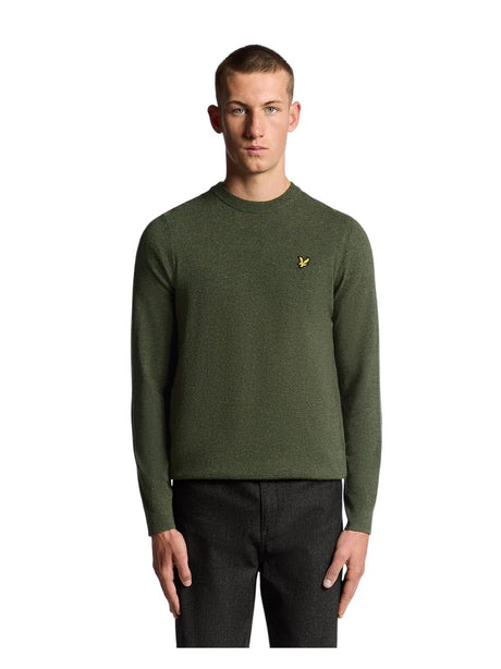 Pullover Lyle & Scott LAMBSWOOL BLEND CREW NECK JUMP Uomo - Verde