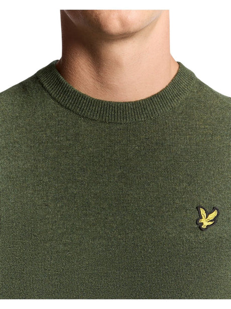 Pullover Lyle & Scott LAMBSWOOL BLEND CREW NECK JUMP Uomo - Verde