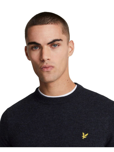 Pullover Lyle & Scott LAMBSWOOL BLEND CREW NECK JUMP Uomo - Blu