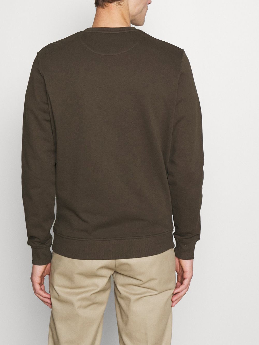Felpa Lyle & Scott CREW NECK BRUSHBACK Uomo - Oliva