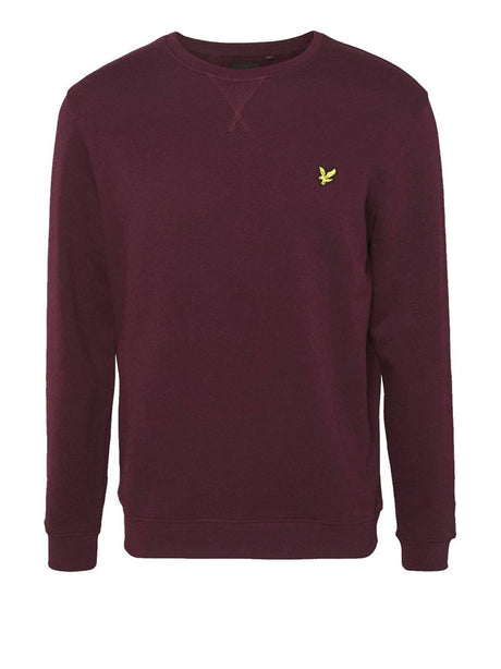 Felpa Lyle & Scott CREW NECK BRUSHBACK Uomo - Bordeaux