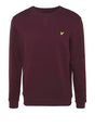 Felpa Lyle & Scott CREW NECK BRUSHBACK Uomo - Bordeaux