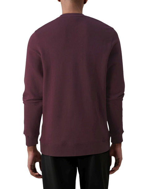 Felpa Lyle & Scott CREW NECK BRUSHBACK Uomo - Bordeaux