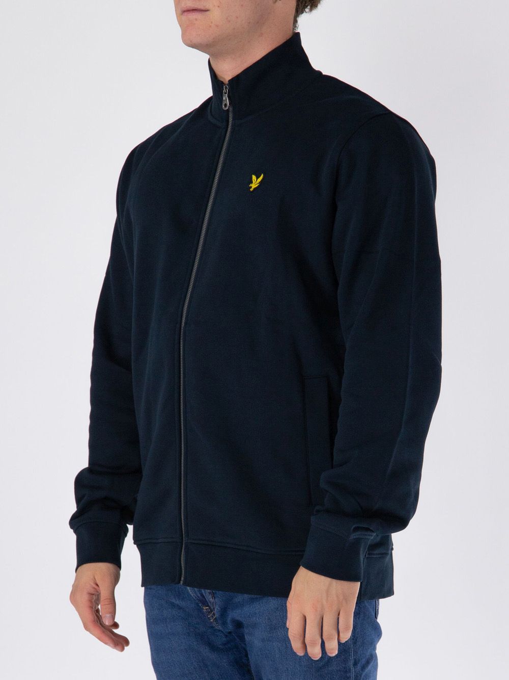 Felpa Lyle & Scott BRUSHBACK FULL ZIP Uomo - Blu