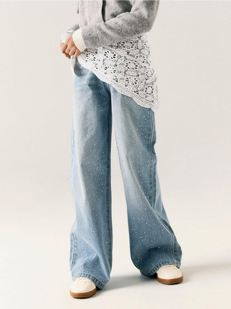 Jeans Name It BELLA WIDE RHINE JEANS 6608-IM Bambina - Blu