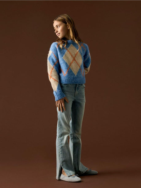Pullover Name It NOREEN LS KNIT Bambina - Blu