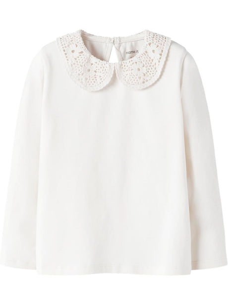 Top Name It NUS LS TOP Bambina - Bianco