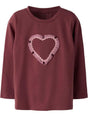 T-shirt Name It NAGINO LS TOP Bambina - Rosa