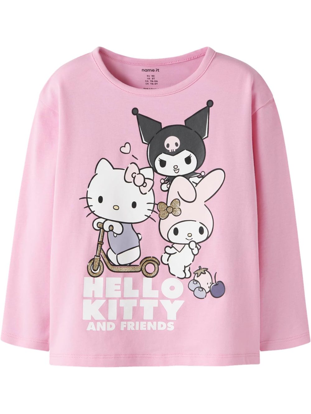 T-shirt Name It ABLINA HELLOK LS NREG TOP SKY Bambina - Multicolore