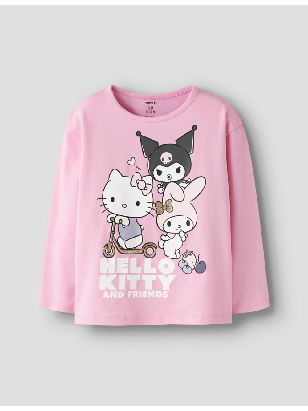 T-shirt Name It ABLINA HELLOK LS NREG TOP SKY Bambina - Multicolore
