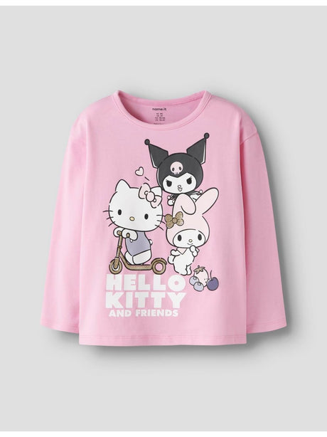 T-shirt Name It ABLINA HELLOK LS NREG TOP SKY Bambina - Multicolore