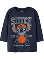 T-shirt Name It AMDRES STITCH LS NREG TOP WDI Bambino - Blu