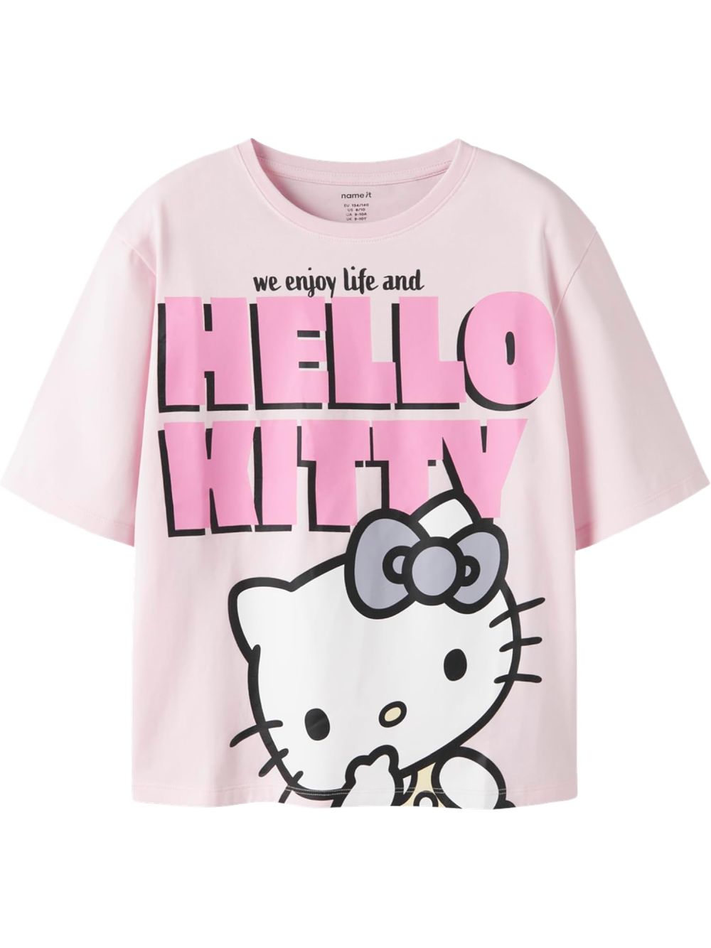 T-shirt Name It ADINA HELLOK SS RLX TOP BOX SKY Bambina - Rosa