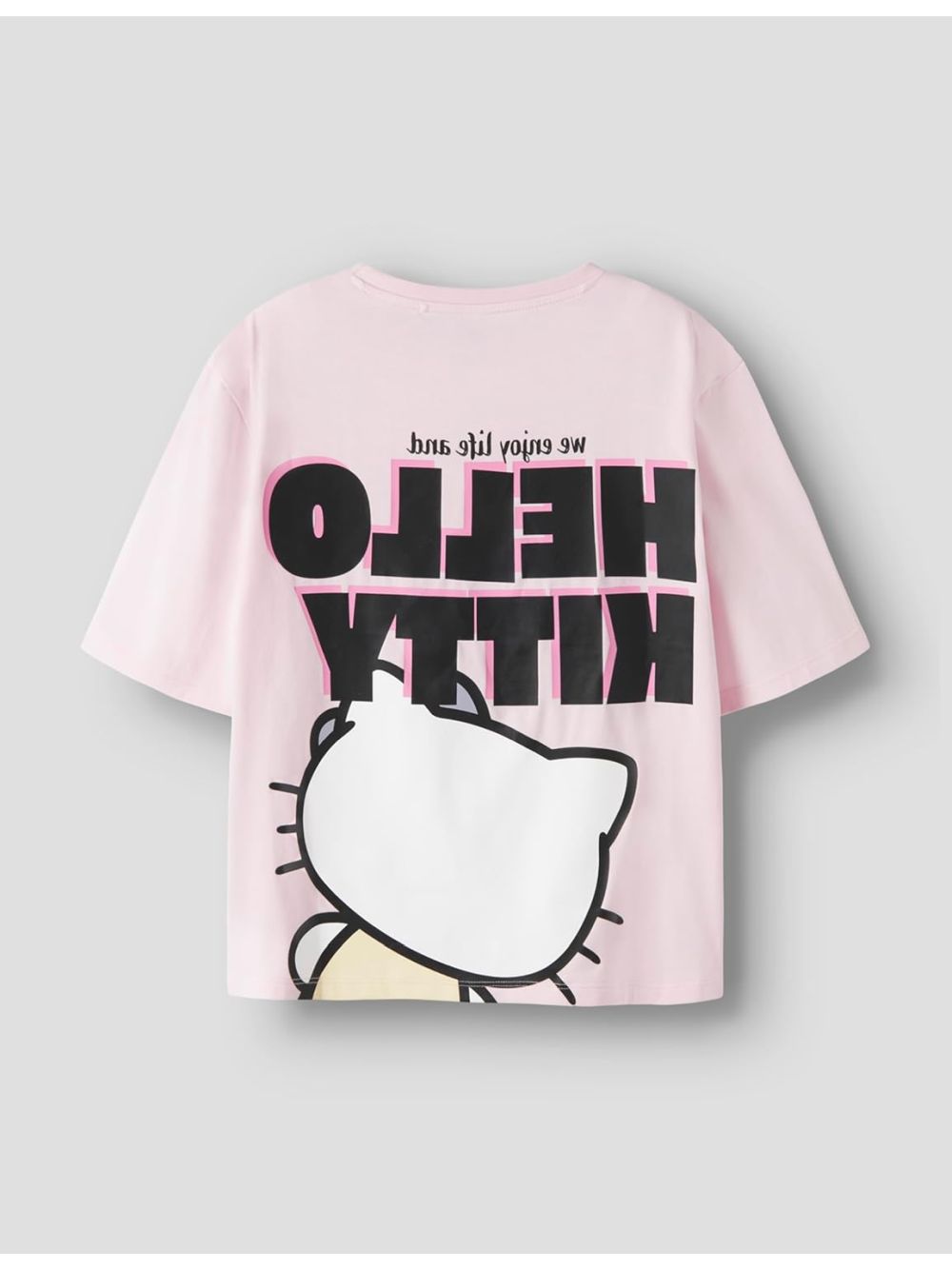 T-shirt Name It ADINA HELLOK SS RLX TOP BOX SKY Bambina - Rosa