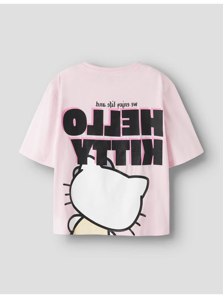 T-shirt Name It ADINA HELLOK SS RLX TOP BOX SKY Bambina - Rosa