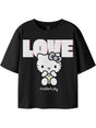 T-shirt Name It ADINA HELLOK SS RLX TOP BOX SKY Bambina - Nero