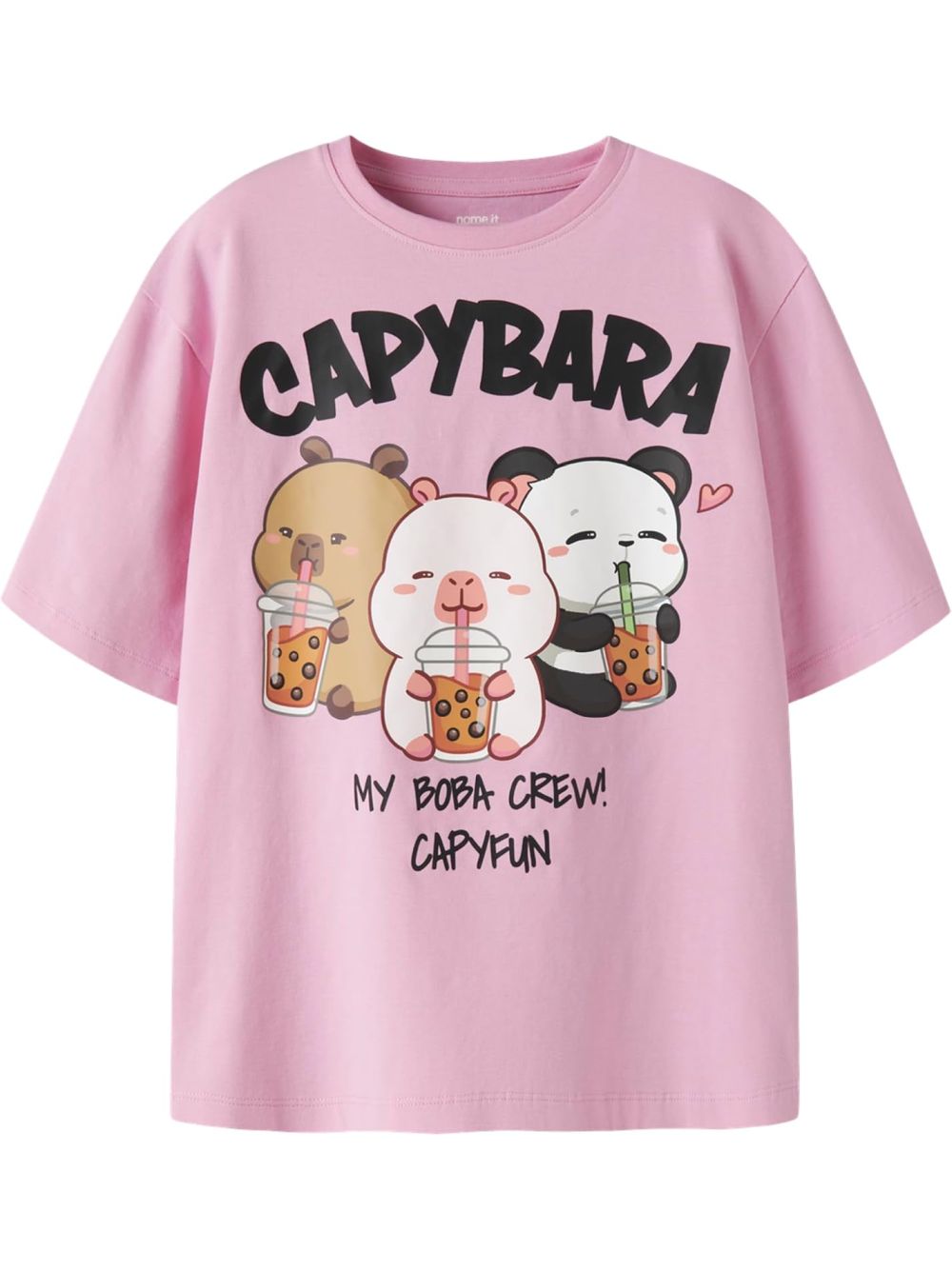 T-shirt Name It SYLLA CAPYBARA SS NREG TOP BOX SKY Bambina - Multicolore