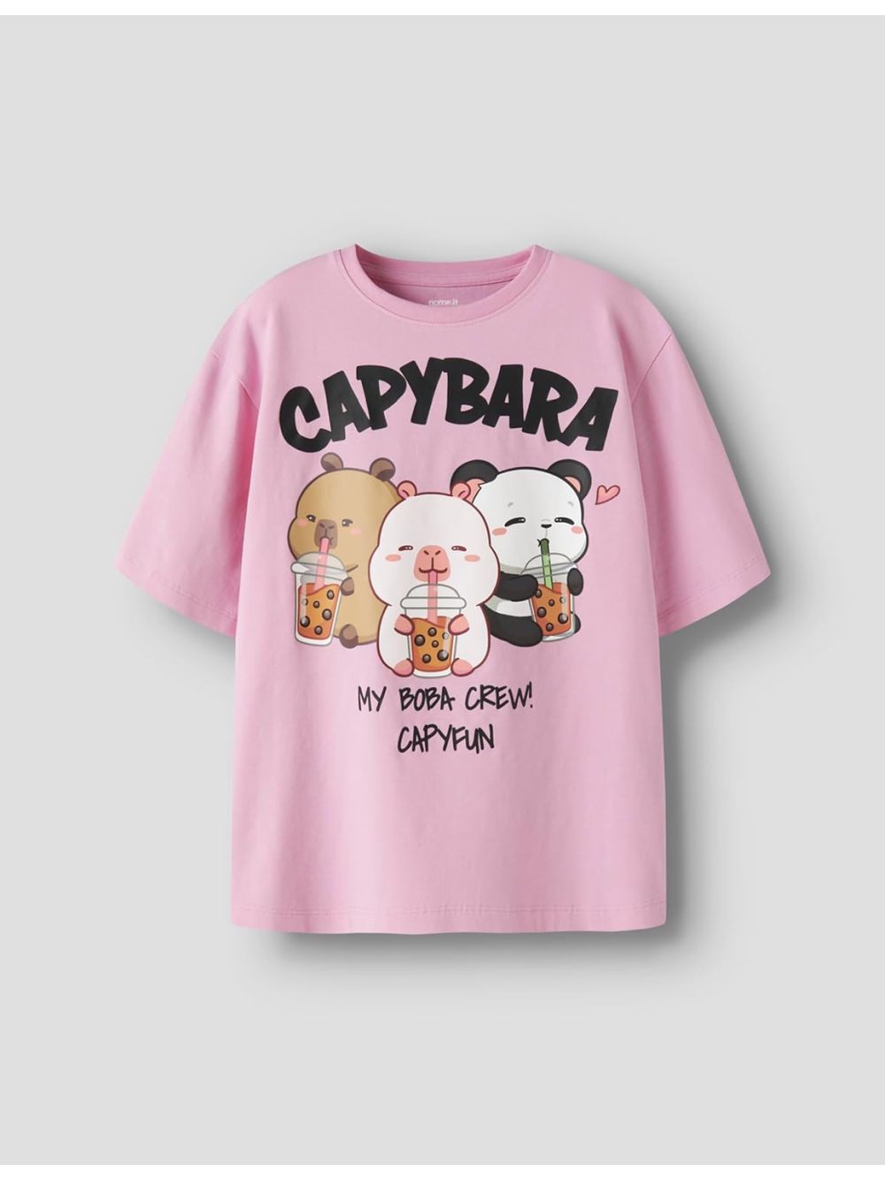 T-shirt Name It SYLLA CAPYBARA SS NREG TOP BOX SKY Bambina - Multicolore