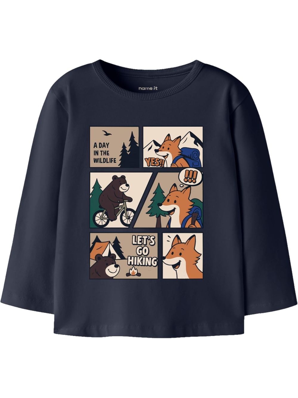 T-shirt Name It OSWALDE LS TOP BOX Bambino - Navy