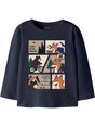 T-shirt Name It OSWALDE LS TOP BOX Bambino - Navy